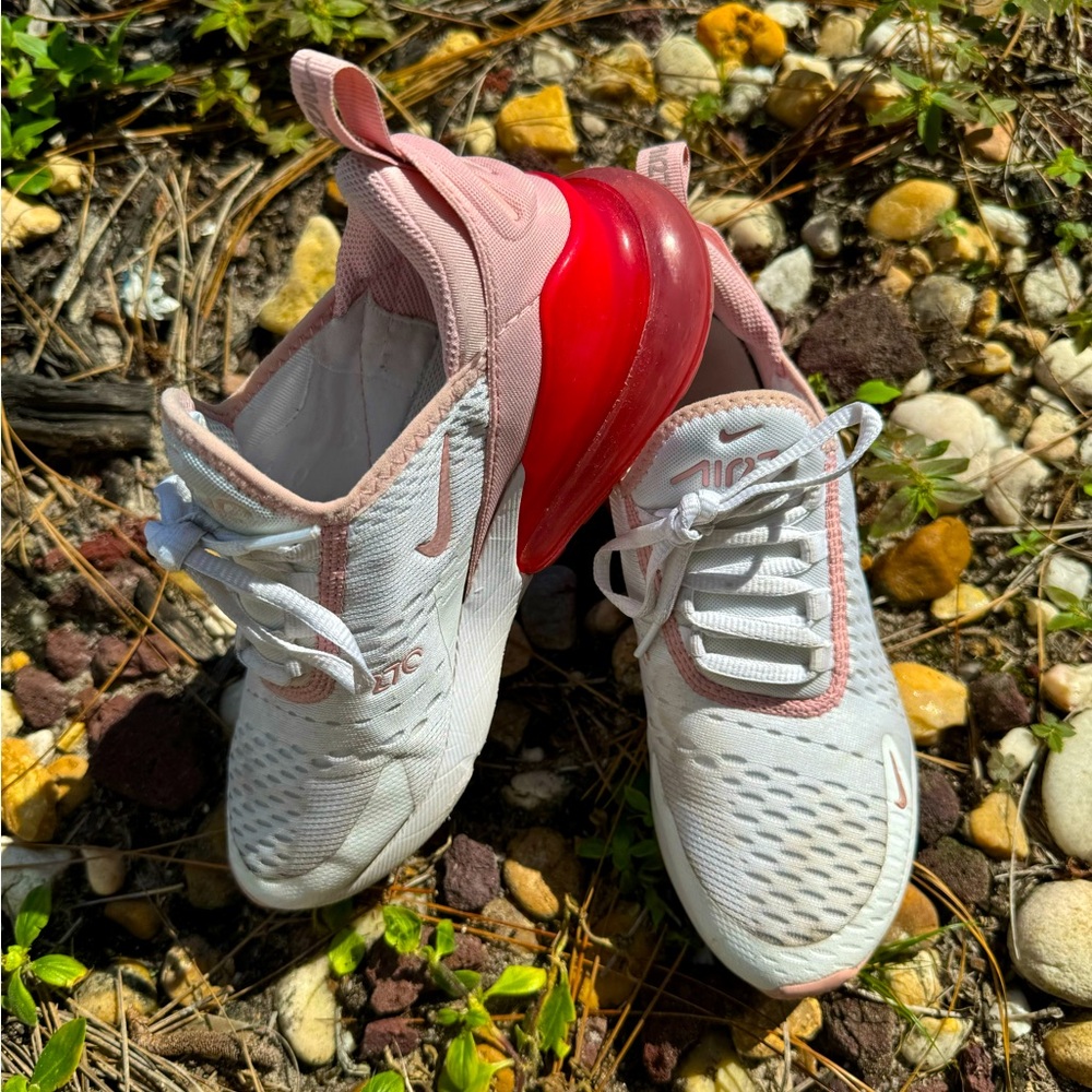 Nike Sneakers Size 5.5 Youth Pink & White in Color